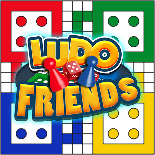 Colourful Ludo board and playing tokens